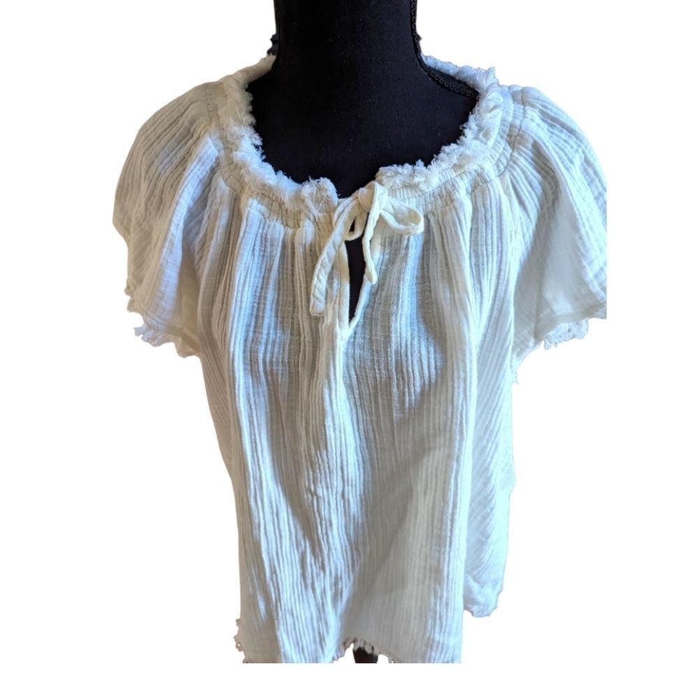 New True Craft Cream Top Size 3X